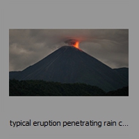 typical eruption penetrating rain clouds
